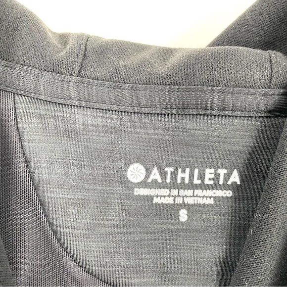 Athleta Boot Camp Hoodie Space Dye Black Cross Back Pullover - Picture 5 of 6